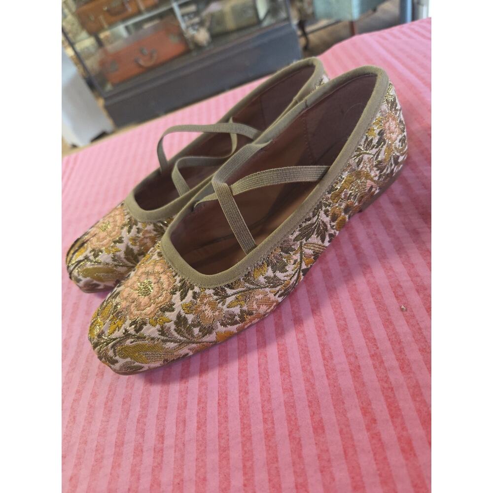 Copper Key Jacquard Flats Ballet Size 7 Tapestry Designed Angelena Lima - Picture 8 of 14